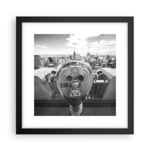 Poster în ramă neagră - Orașul de deasupra orașelor - 30x30 cm