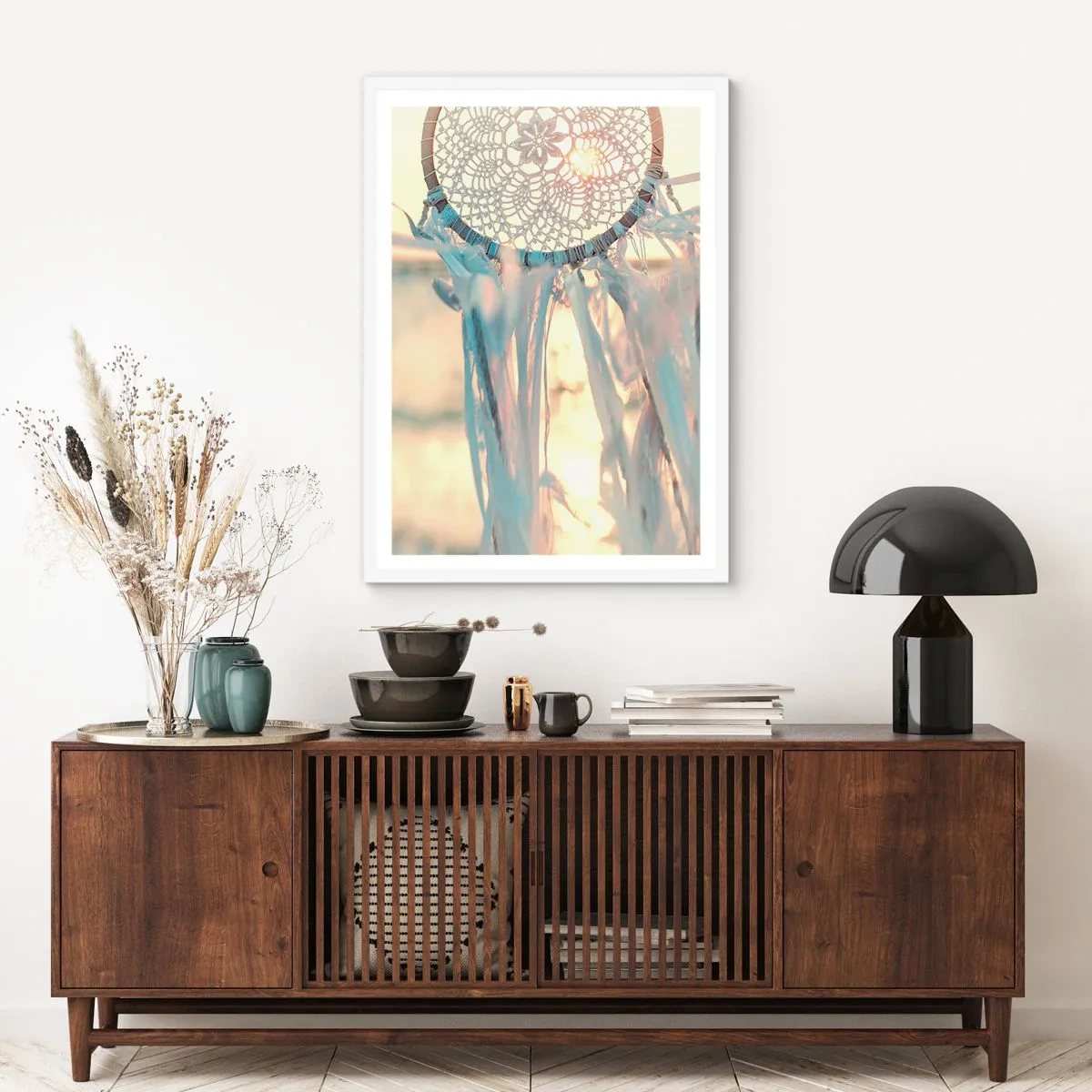 Poster în ramă albă - Totem de dantelă - 70x100 cm