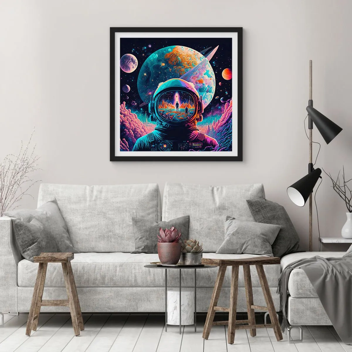 Poster în ramă neagră - Visul nevisat al filozofiilor - 50x50 cm