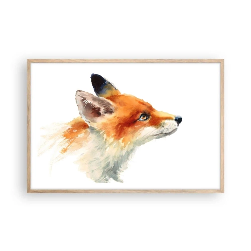 Poster în ramă de stejar deschis - Nu poți fi niciodată prea atent - 91x61 cm