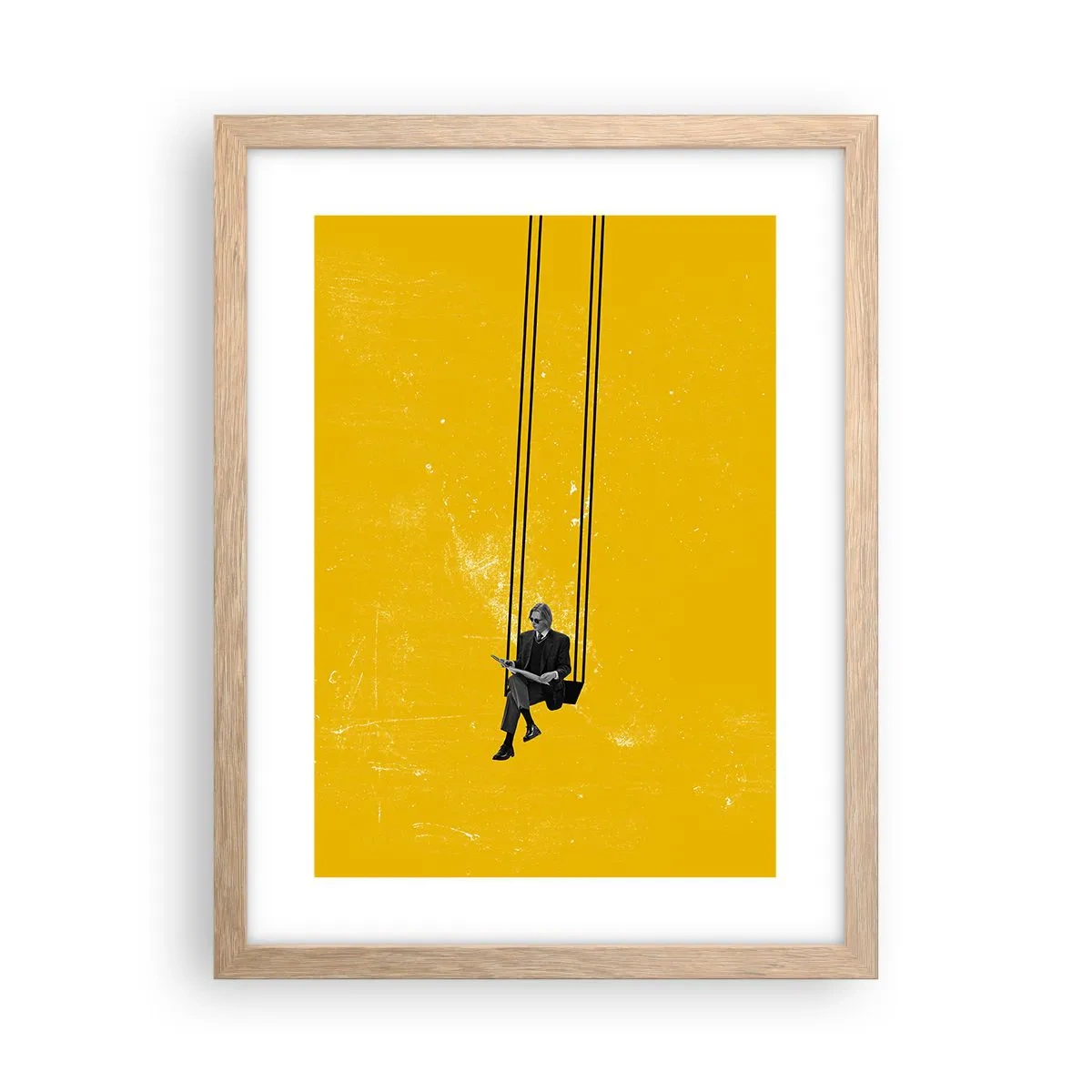 Poster în ramă de stejar deschis - O zi ca oricare alta - 30x40 cm