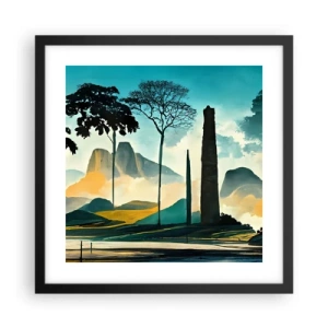 Poster în ramă neagră - Din ce în ce mai sus - 40x40 cm