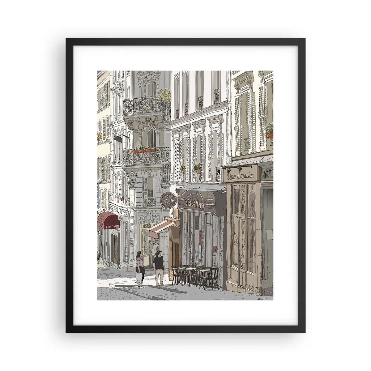 Poster în ramă neagră - Bucurii urbane - 40x50 cm