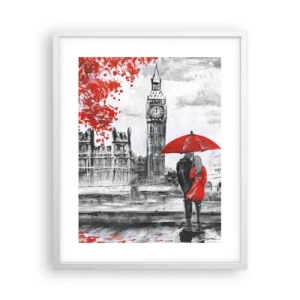 Poster în ramă albă - Îndrăgostit de Londra - 40x50 cm
