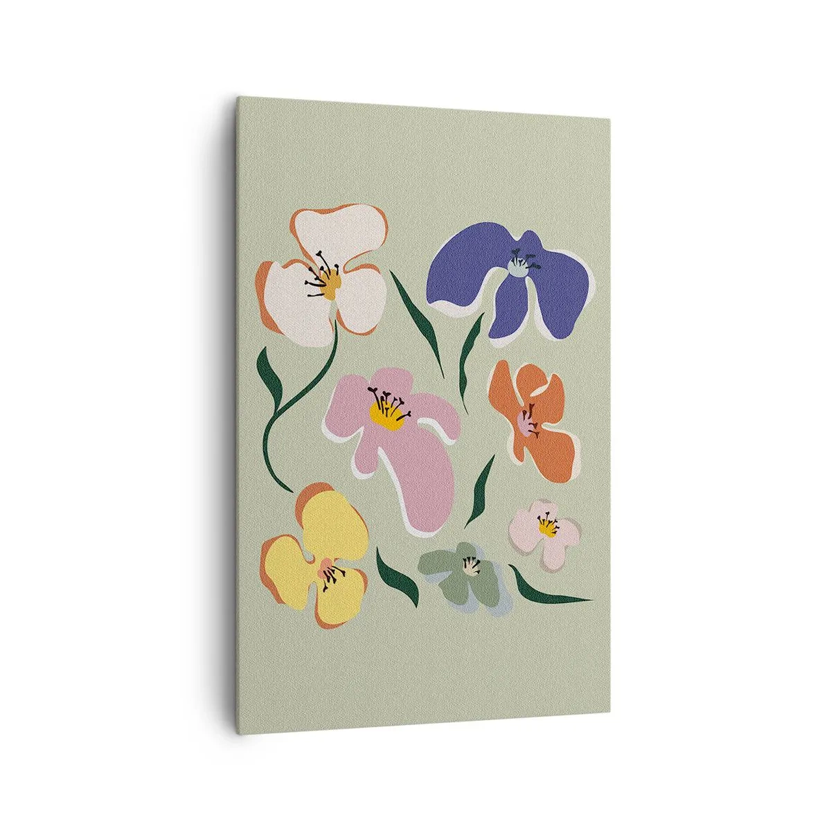 Tablou pe pânză - Panseluțe colorate - 80x120 cm