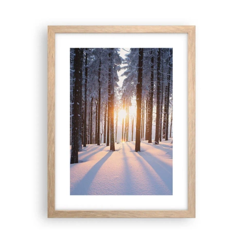 Poster în ramă de stejar deschis - În mod clar în alb și negru - 30x40 cm