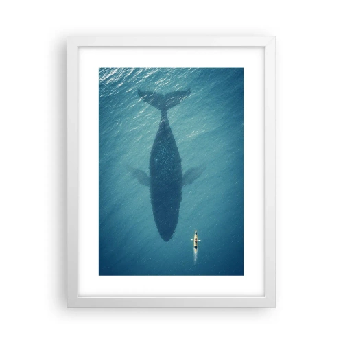 Poster în ramă albă - Întâlnire pe ocean - 30x40 cm