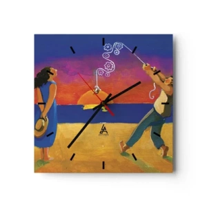 Ceas de perete - Ceas pe sticlă - Mai mult decât o stea din cer - 30x30 cm