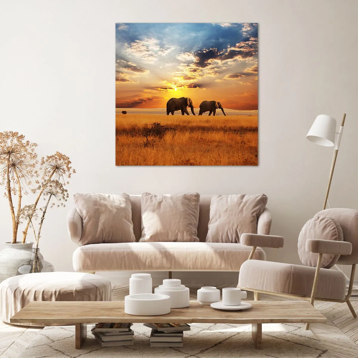 Tablou pe pânză - Plimbare în familie - 50x50 cm