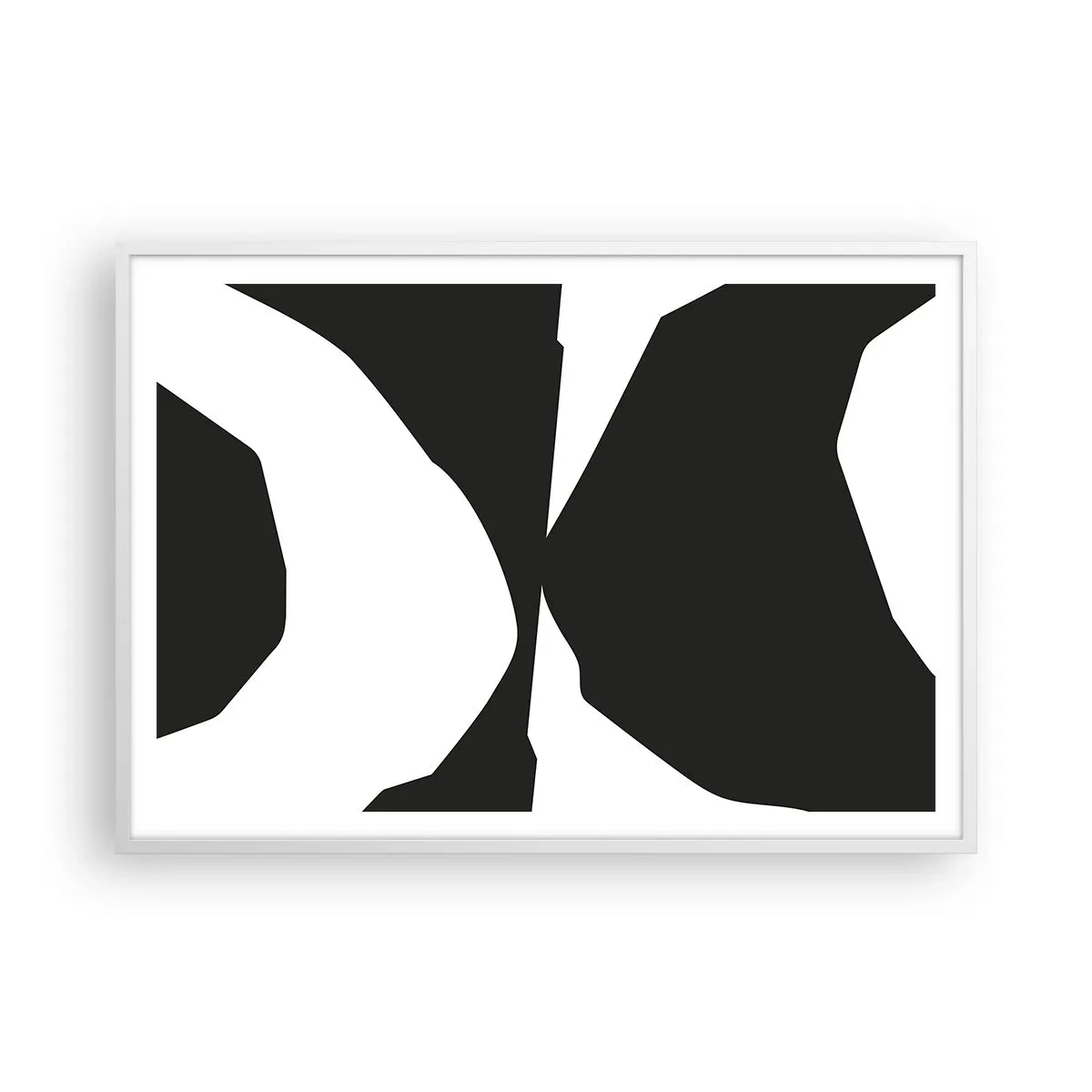 Poster în ramă albă - Pozitiv -negativ - 100x70 cm