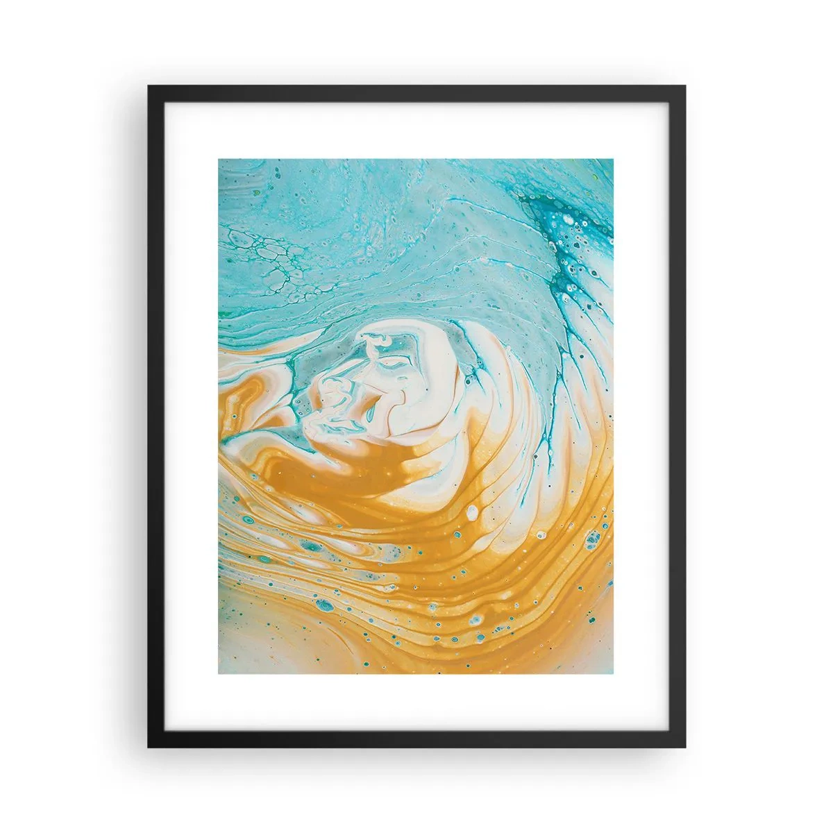 Poster în ramă neagră - Vârtej de pastel - 40x50 cm