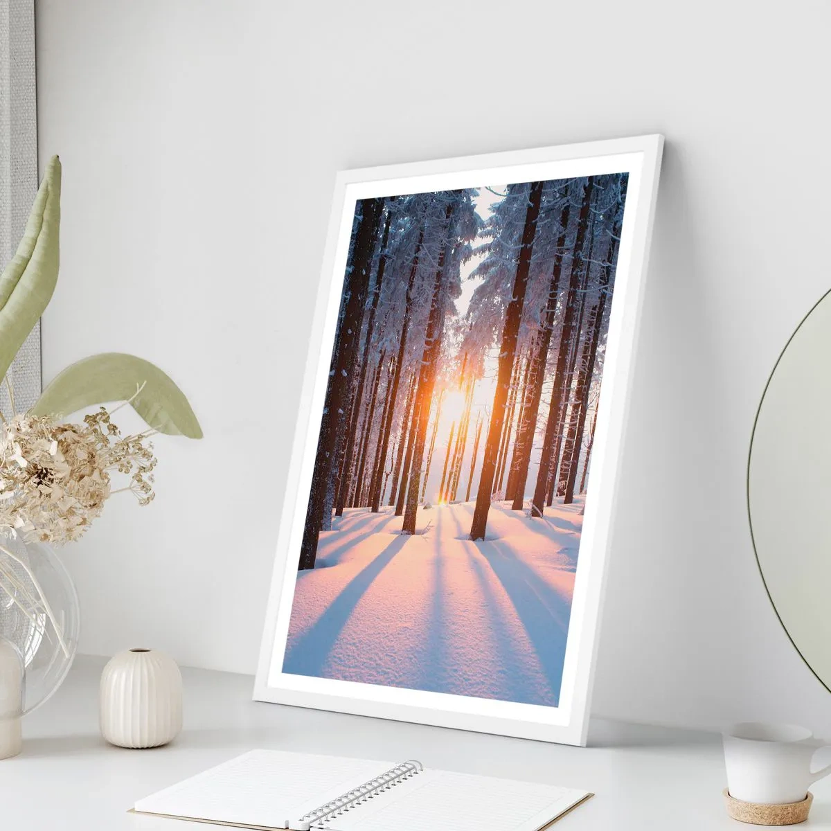 Poster în ramă albă - În mod clar în alb și negru - 40x50 cm