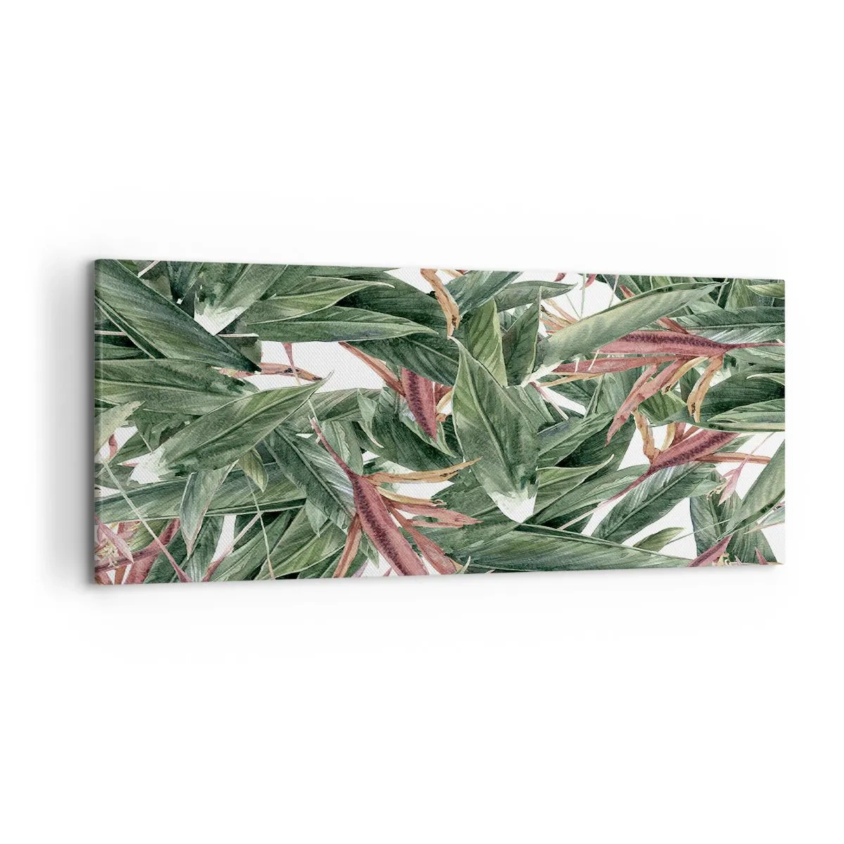 Tablou pe pânză - Tufișuri de smarald și liliac - 120x50 cm