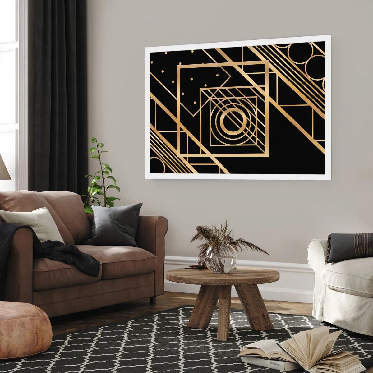 Poster - Geometrie de aur - 100x70 cm