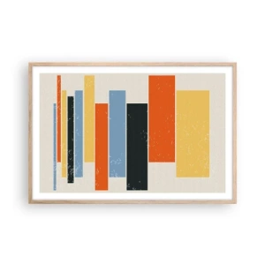 Poster în ramă de stejar deschis - Înregistrare muzicală - 91x61 cm