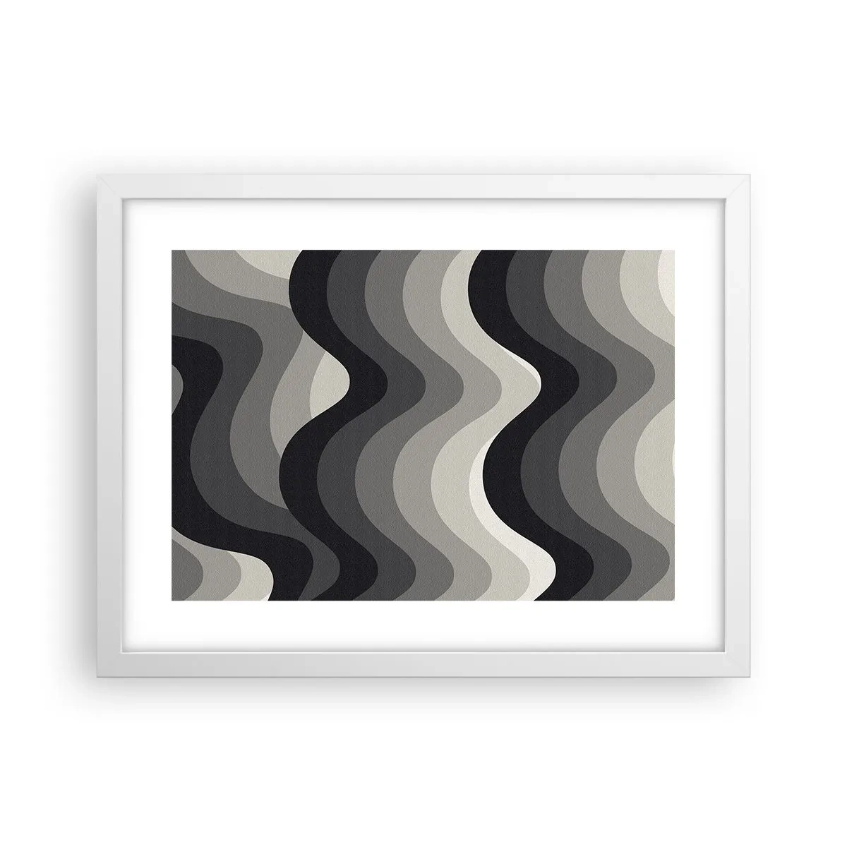 Poster în ramă albă - Val după val - 40x30 cm