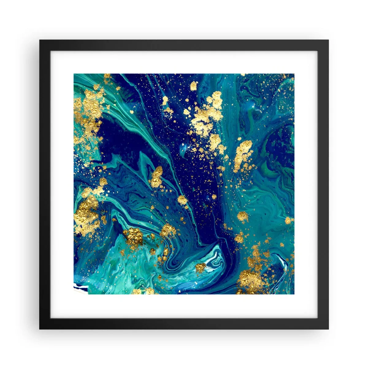 Poster în ramă neagră - Petale de soare - 40x40 cm