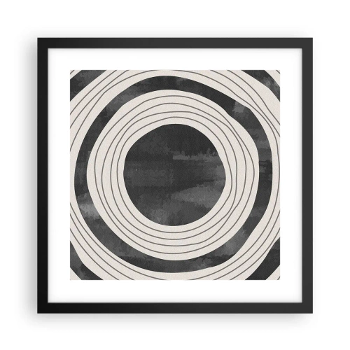 Poster în ramă neagră - Direct la subiect - 40x40 cm