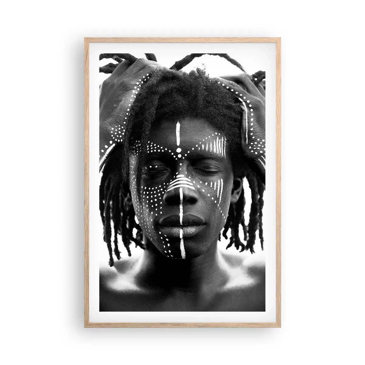 Poster în ramă de stejar deschis - Unde ești? - 61x91 cm