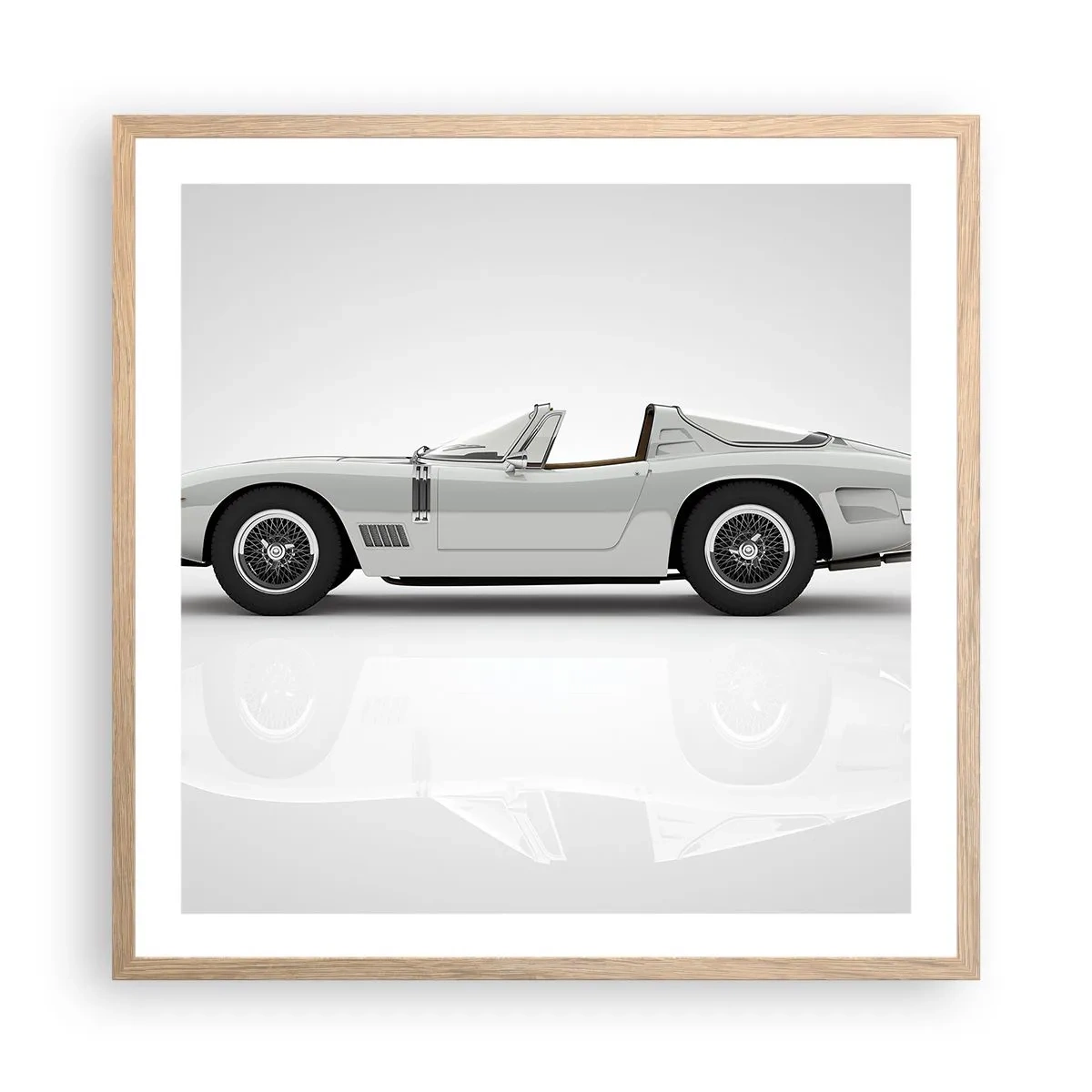 Poster în ramă de stejar deschis - Promisiunea distracției - 60x60 cm