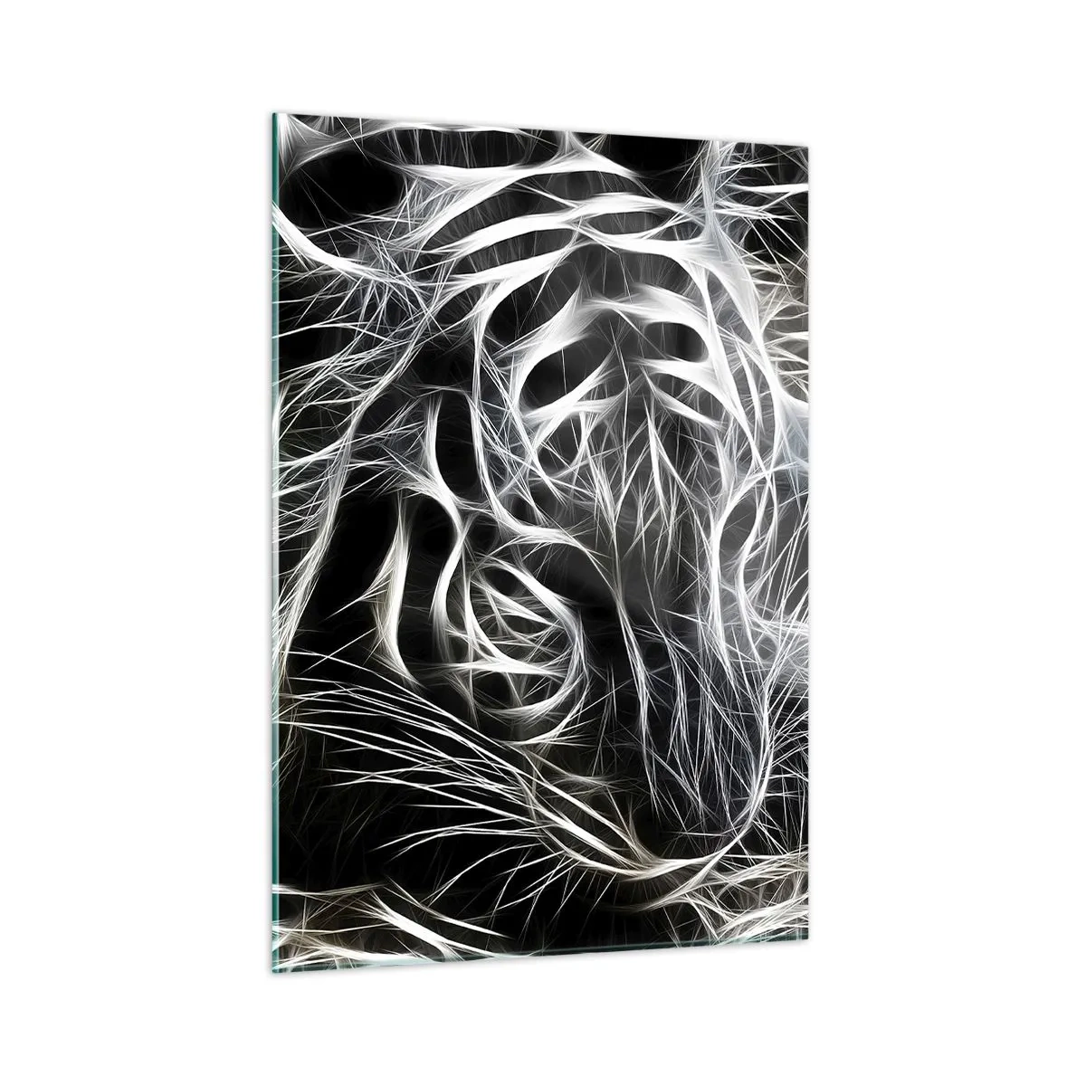 Tablou pe sticlă - Un studiu al lejerității felinelor - 50x70 cm