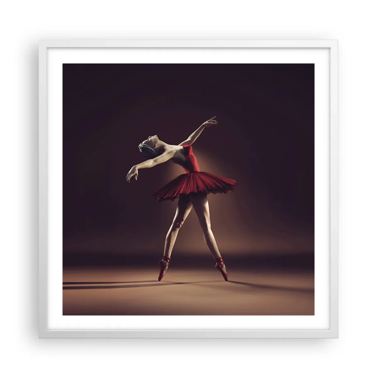 Poster în ramă albă - Prima balerină - 60x60 cm