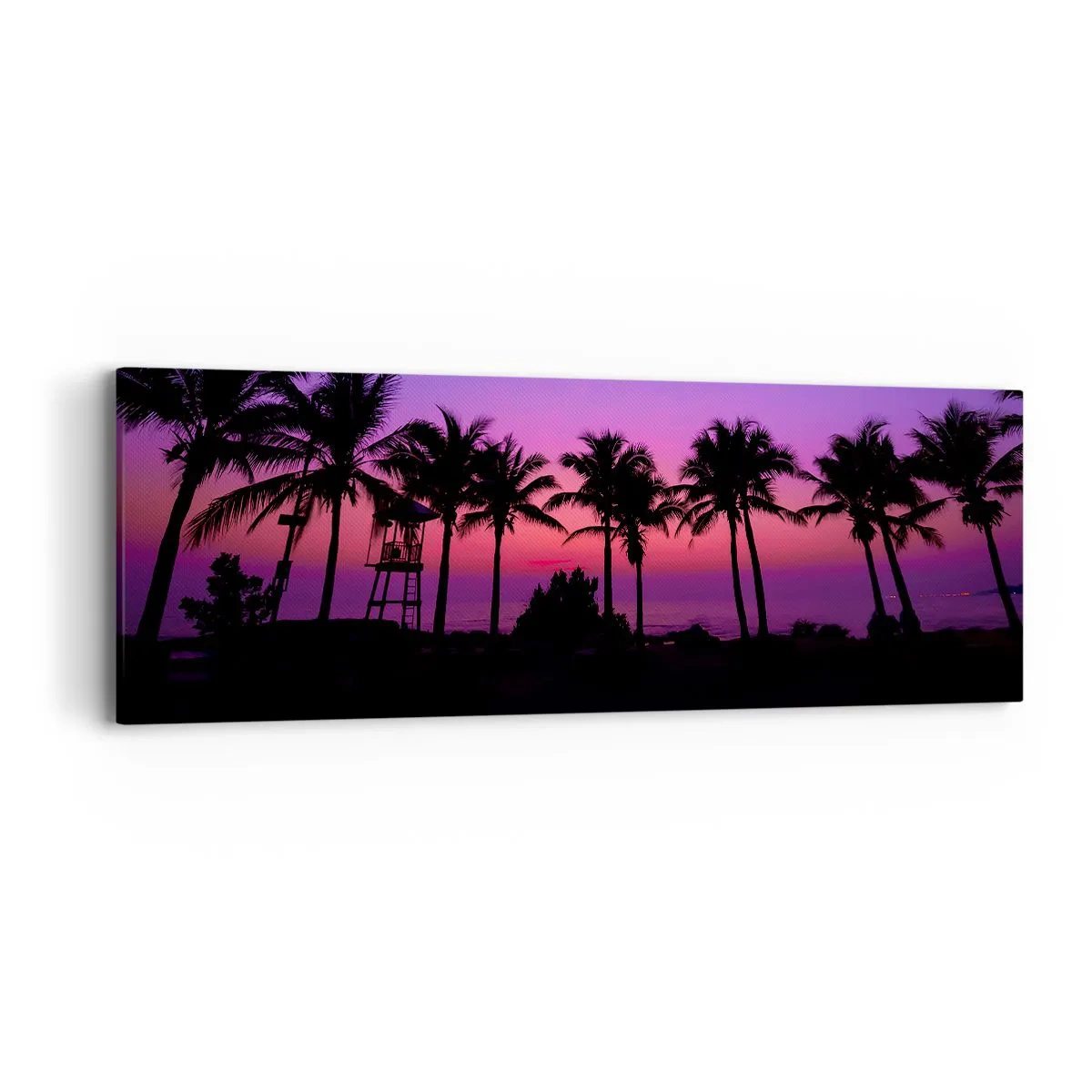 Tablou pe pânză - O seară sub palmieri - 90x30 cm