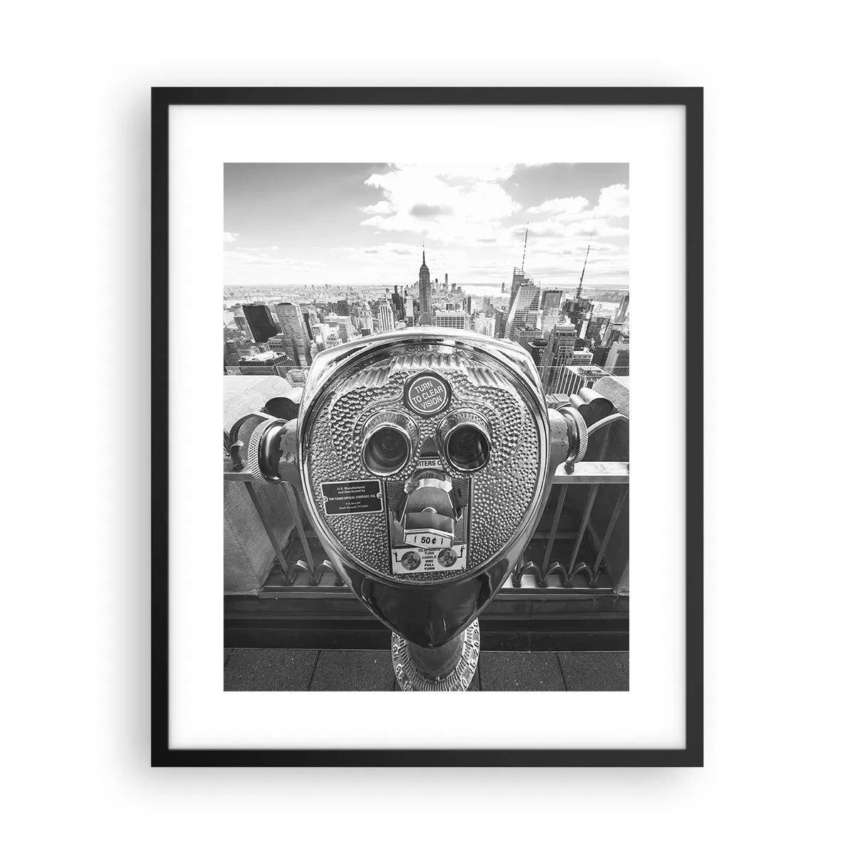 Poster în ramă neagră - Orașul de deasupra orașelor - 40x50 cm