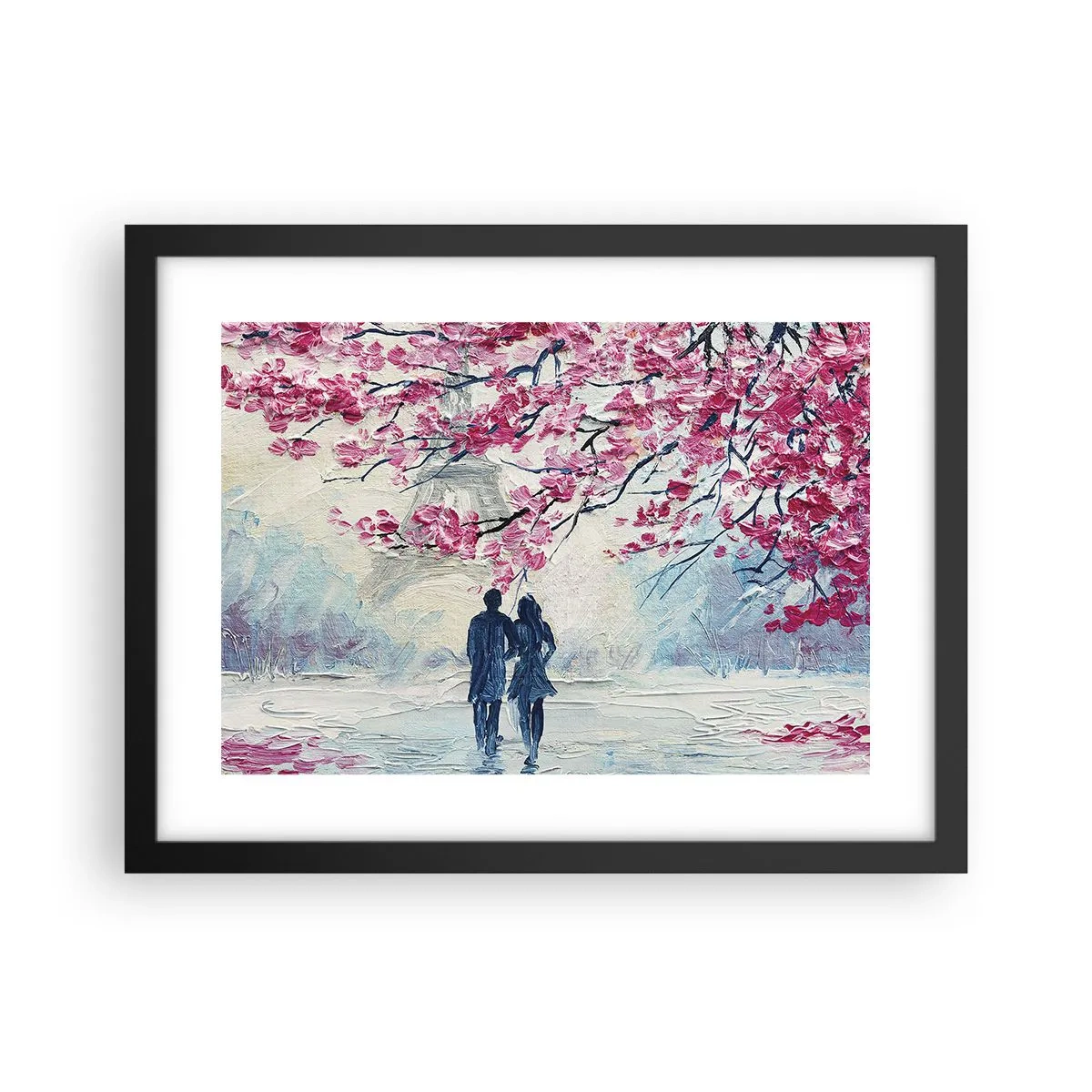 Poster în ramă neagră - Plimbare romantică - 40x30 cm
