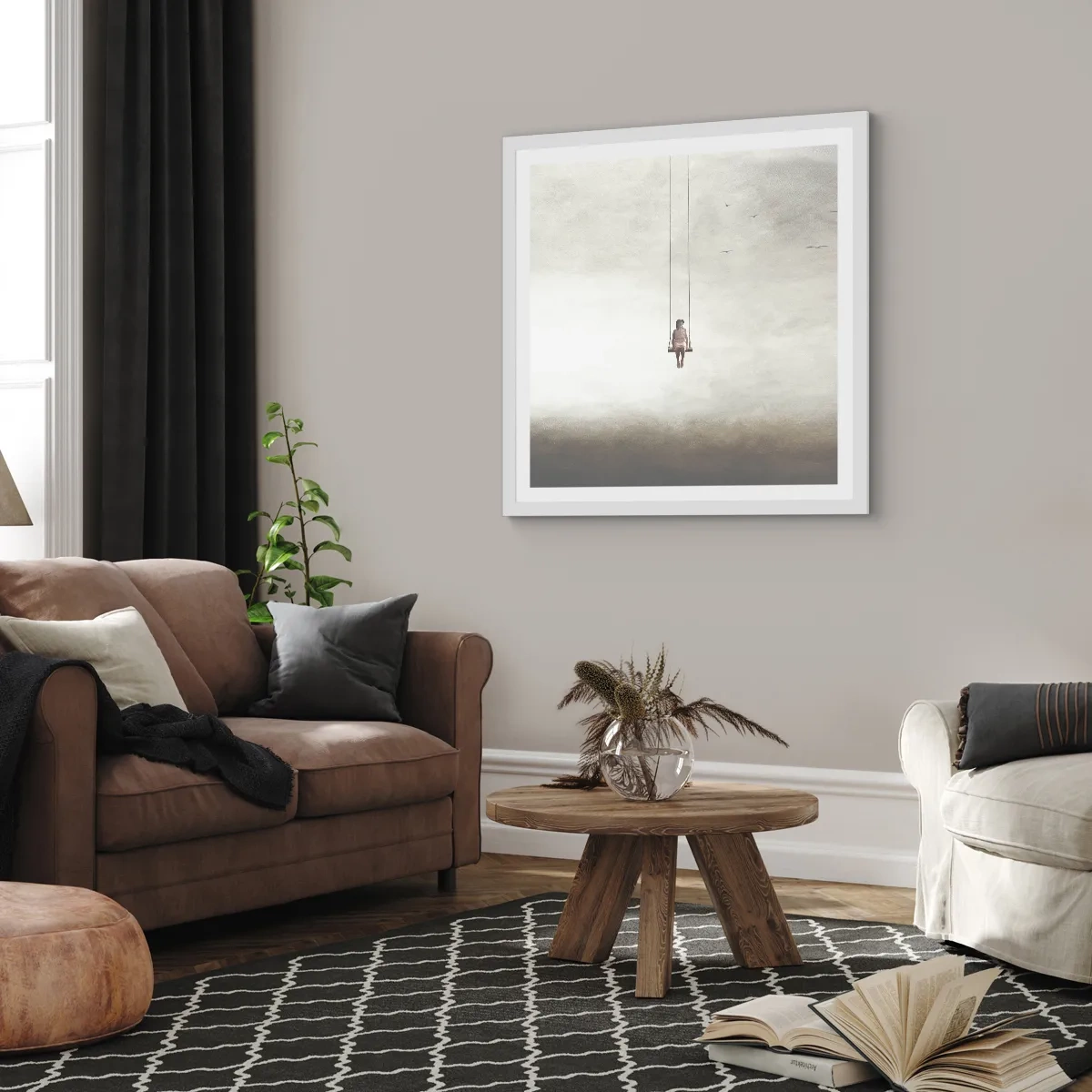 Poster în ramă albă - Copilul din noi - 30x30 cm