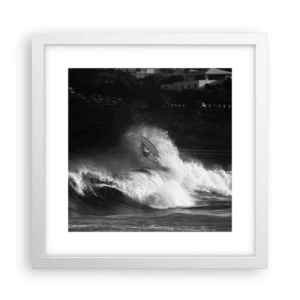 Poster în ramă albă - Provocare acceptată! - 30x30 cm