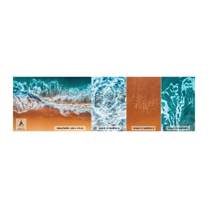 Mostră tapet autocolant Deluxe Sticker - Întotdeauna în tandem - Peisaj, Mare, plajă - 100x30 cm