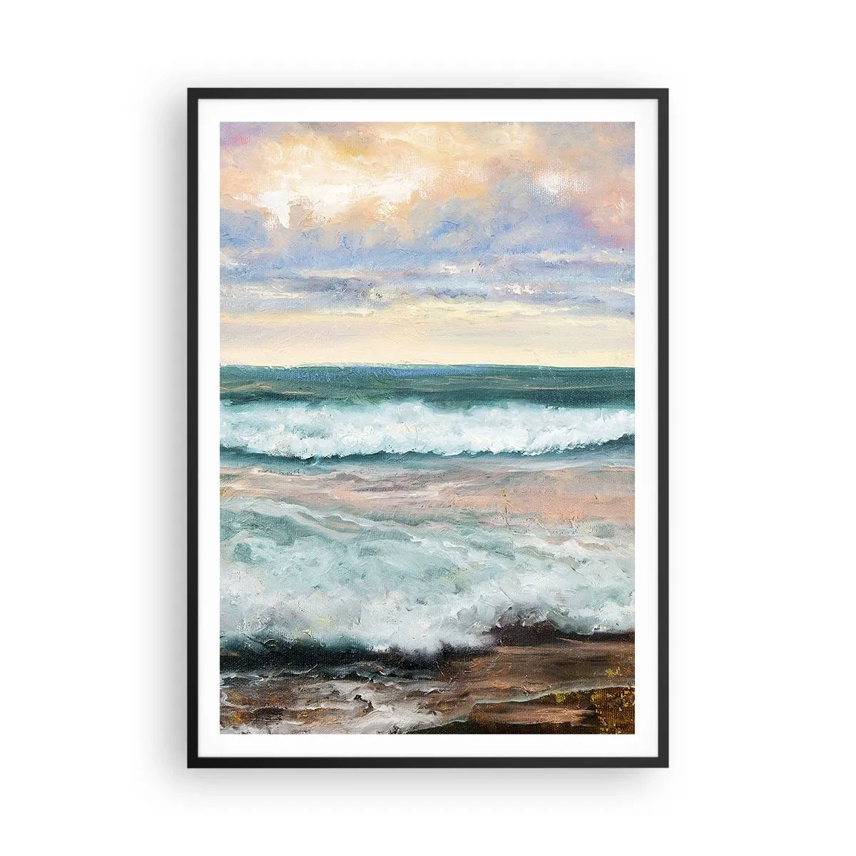 Poster în ramă neagră - Aici îți vei alina sufletul - 70x100 cm