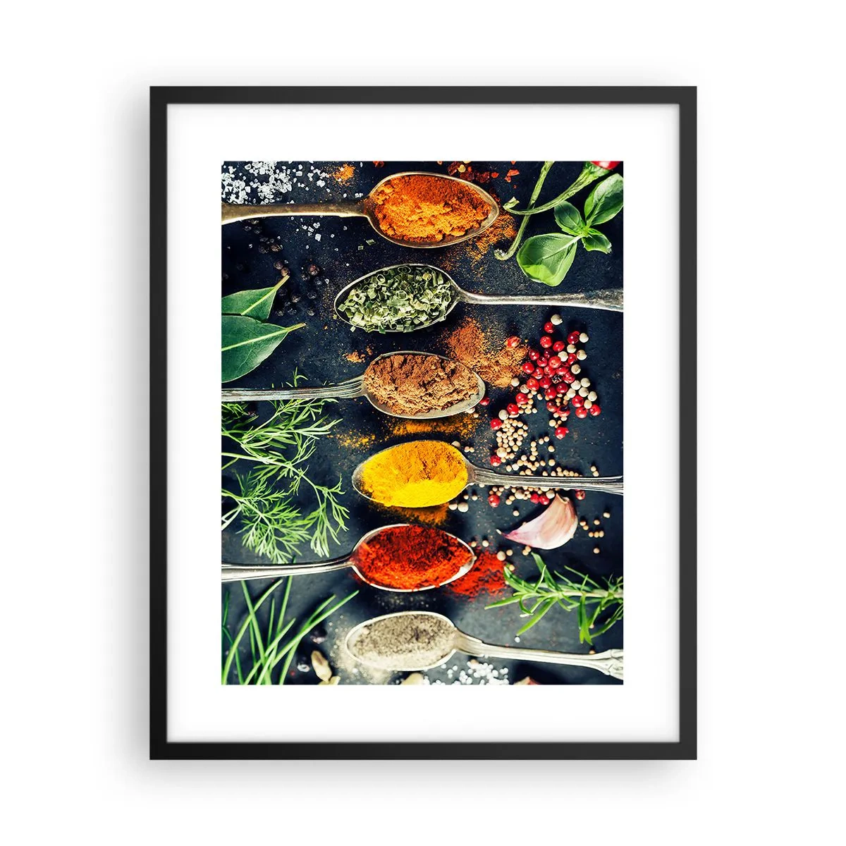 Poster în ramă neagră - Magie culinară - 40x50 cm