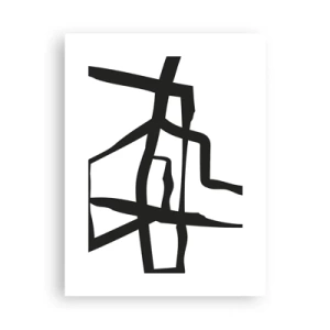 Poster - Construcție în alb și negru - 30x40 cm