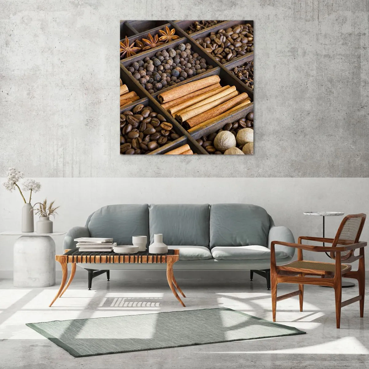Tablou pe sticlă - Tezaur de arome - 70x70 cm