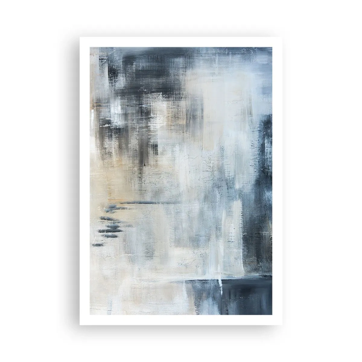 Poster - În spatele unui voal albastru - 70x100 cm