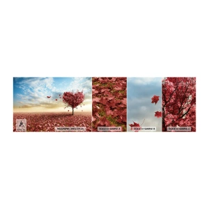 Mostră tapet autocolant Deluxe Sticker - Iubește toamna - Peisaj, Grafică, Copac - 100x30 cm
