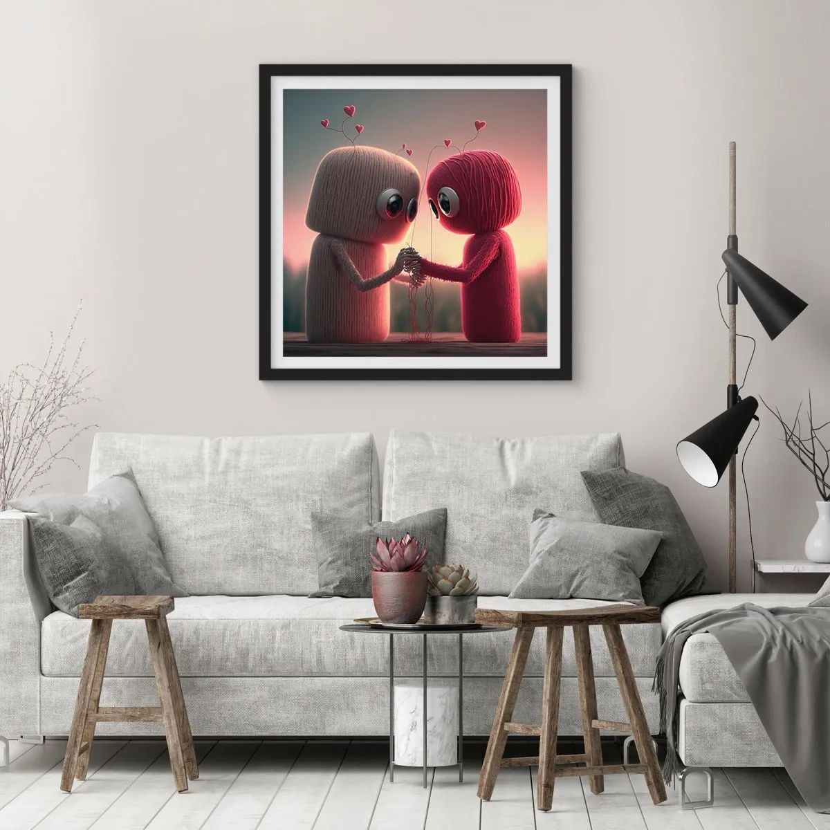 Poster în ramă neagră - Toată lumea are voie să iubească - 30x30 cm
