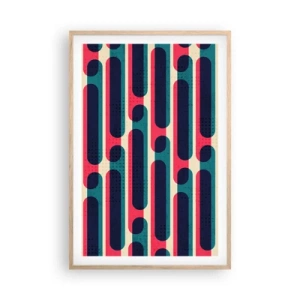 Poster în ramă de stejar deschis - Înăuntru și înainte - 61x91 cm