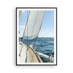 Poster în ramă neagră - Ahoy aventura - 70x100 cm
