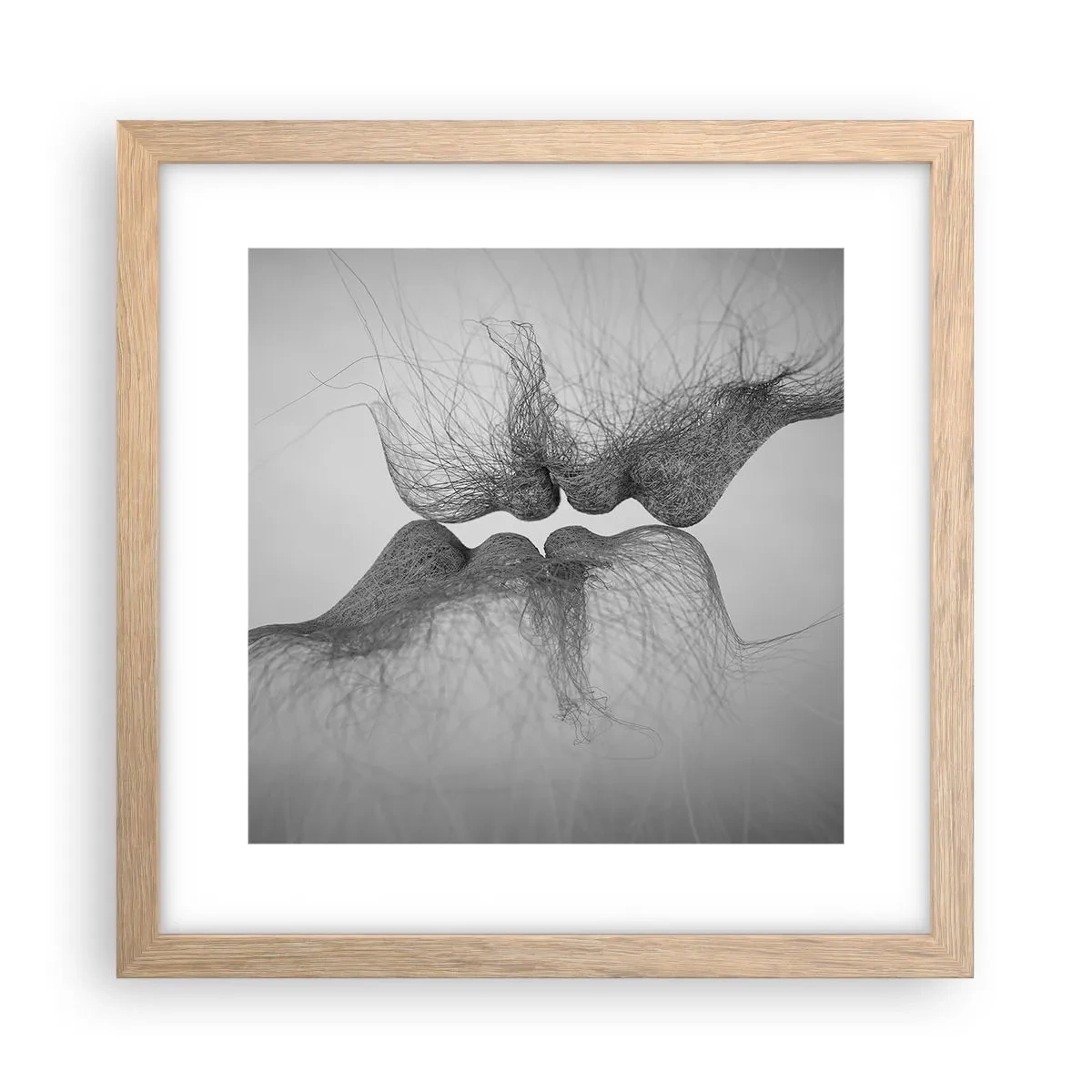 Poster în ramă de stejar deschis - Sărutul vântului - 30x30 cm