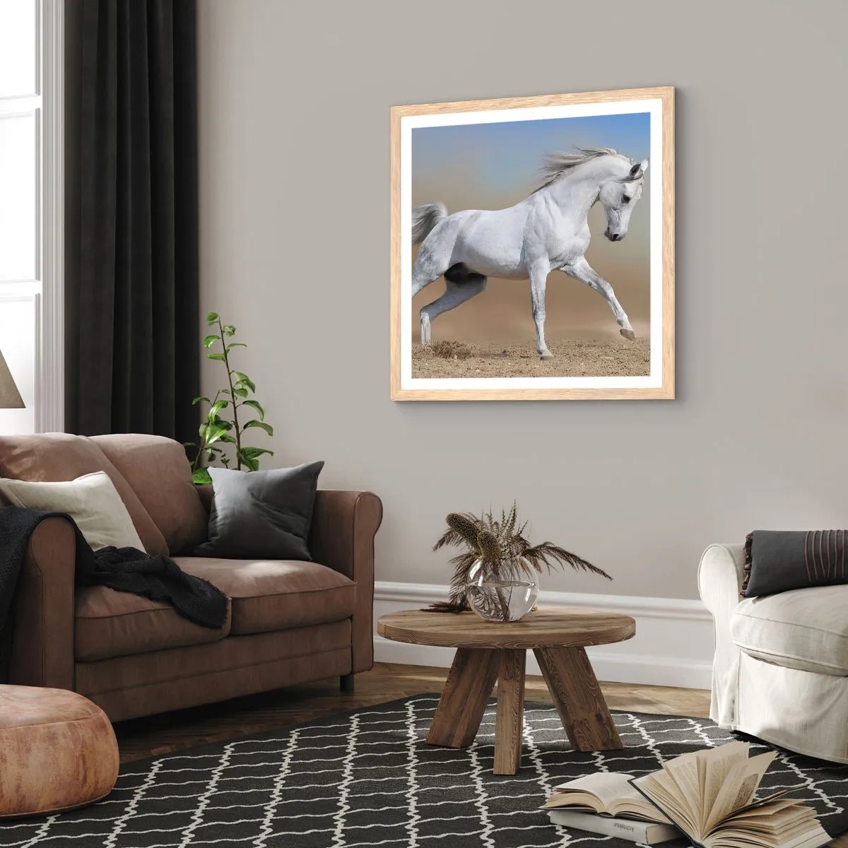 Poster în ramă de stejar deschis - Cea mai frumoasă poveste arabă - 60x60 cm