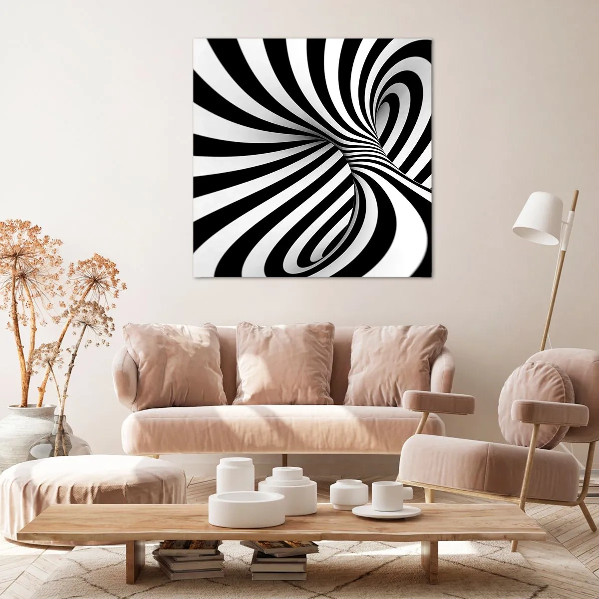 Tablou pe pânză - Compoziție: spațiul dansator - 60x60 cm