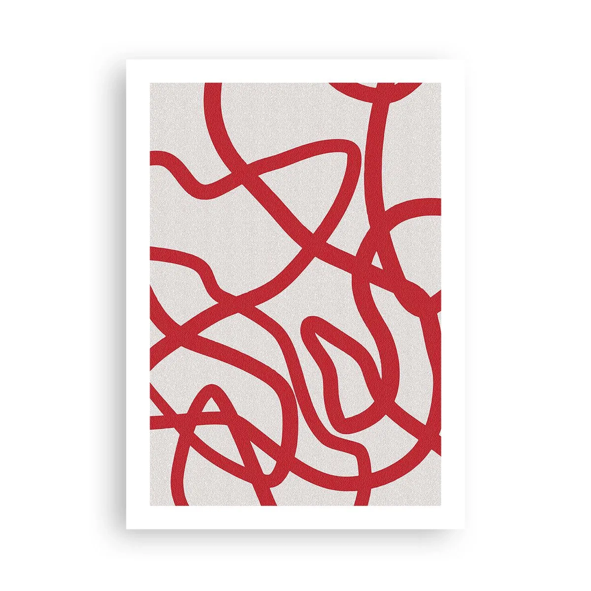 Poster - Roșu pe alb - 50x70 cm