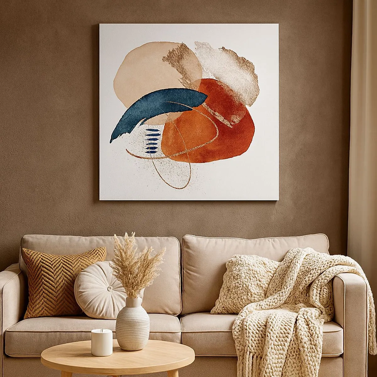 Tablou pe pânză - Compoziție ovală - 30x30 cm