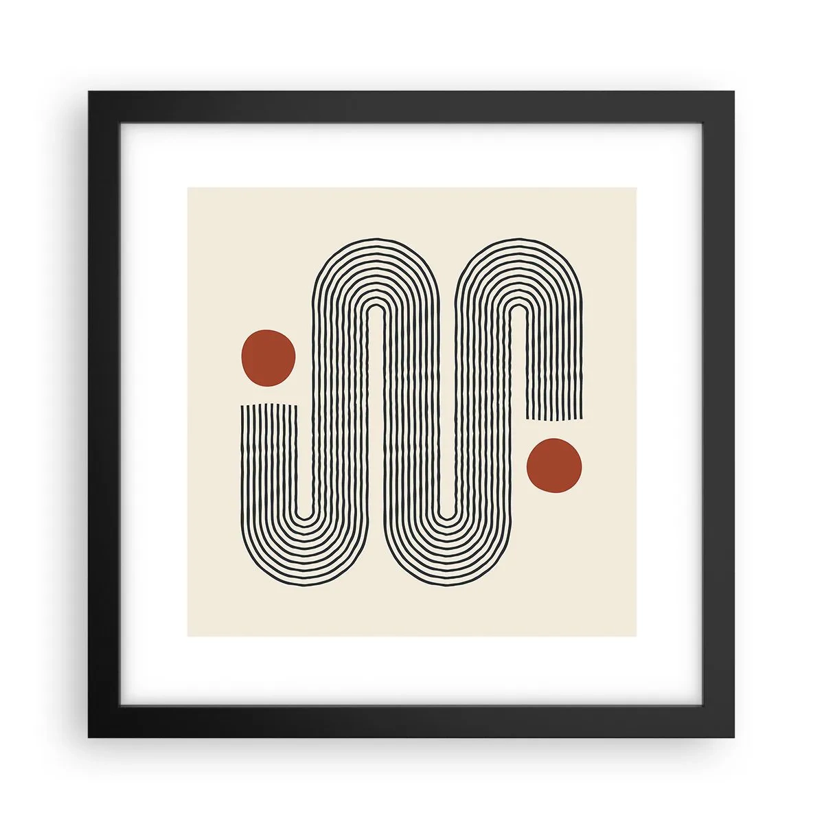 Poster în ramă neagră - De la început până la sfârșit - 30x30 cm