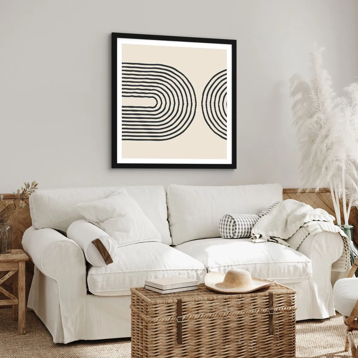 Poster în ramă neagră - În curând... - 30x30 cm