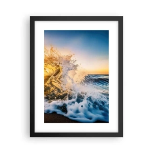 Poster în ramă neagră - Joc în nisip - 30x40 cm