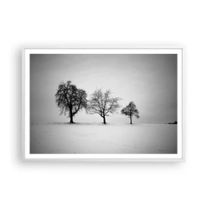 Poster în ramă albă - La ce visează? - 100x70 cm